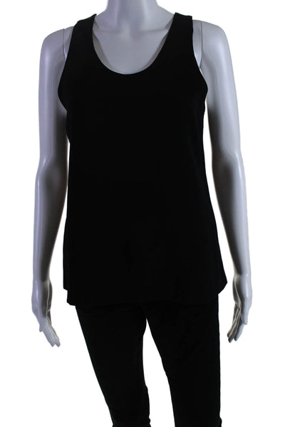 Index Womens Sleeveless Scoop Neck Maddy Crepe Shell Top Black Size Extra Small
