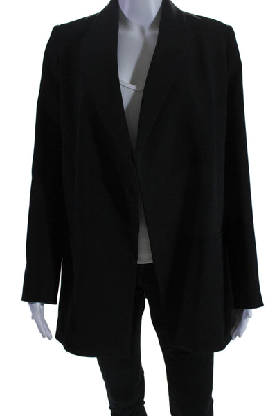 Index Womens Long Sleeve Open Front Pointed Lapel Blazer Jacket Black Size Small