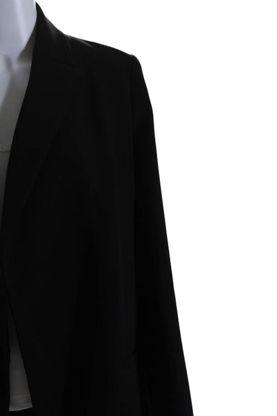 Index Womens Long Sleeve Open Front Pointed Lapel Blazer Jacket Black Size Small