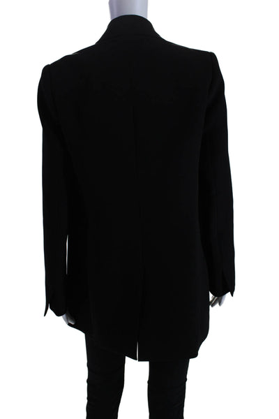 Index Womens Long Sleeve Open Front Pointed Lapel Blazer Jacket Black Size Small