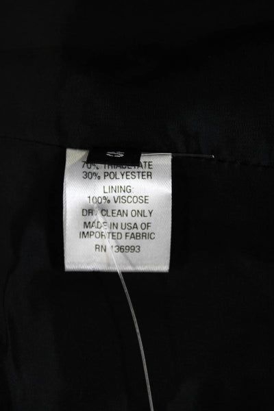 Index Womens Long Sleeve Open Front Pointed Lapel Blazer Jacket Black Size Small