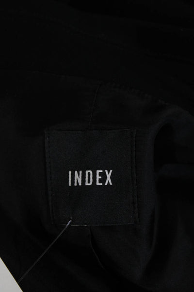 Index Womens Long Sleeve Open Front Pointed Lapel Blazer Jacket Black Size Small