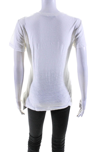 Standard James Perse Women's V-Neck Short Sleeves T-Shirt White Sz 3