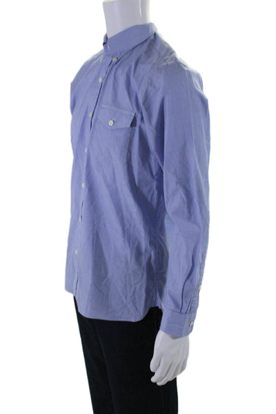 Ralph Lauren Mens Long Cuff Sleeve Collared Button Down Shirt Blue Size S