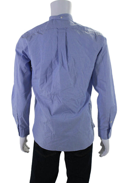 Ralph Lauren Mens Long Cuff Sleeve Collared Button Down Shirt Blue Size S