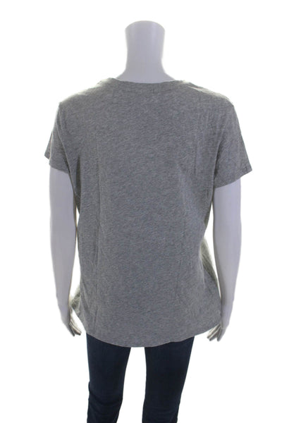 Standard James Perse Womens Scoop Neck Short Sleeves Tee Shirt Gray Size 3