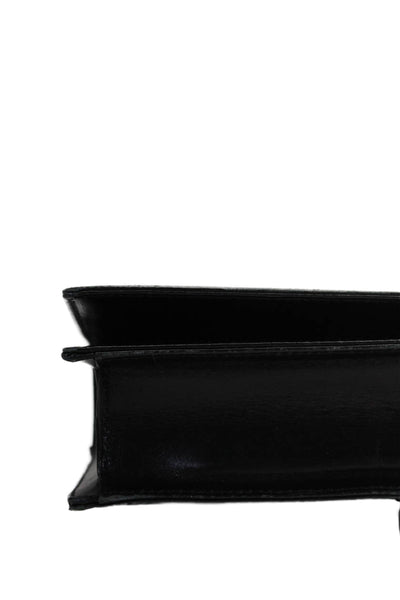 Salvatore Ferragamo Womens Black Leather Flap Small Shoulder Bag Handbag