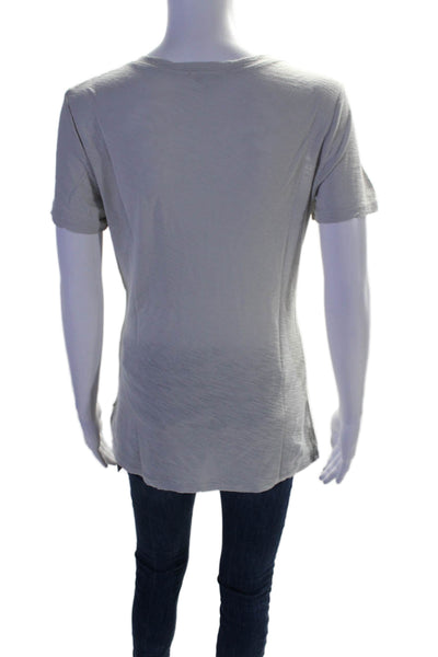 Standard James Perse Women's V-Neck Short Sleeves Basic T-Shirt Gray Size 3