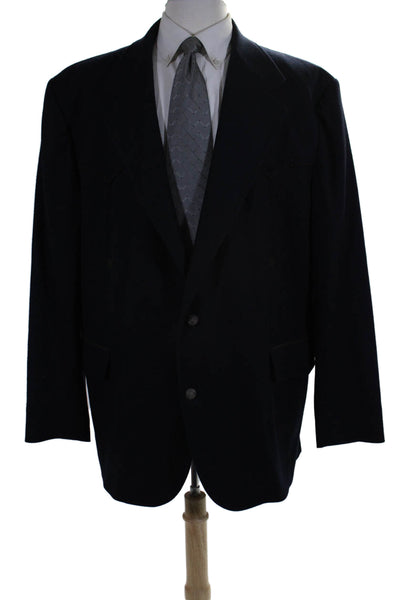 Pendleton Mens Wool Single Breasted Notched Lapel Blazer Overcoat Navy Size 48