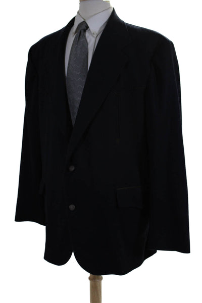 Pendleton Mens Wool Single Breasted Notched Lapel Blazer Overcoat Navy Size 48