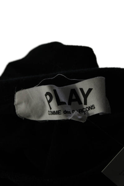 Play Comme Des Garcons Womens Cotton Long Sleeve Basic T-Shirt Black Size M