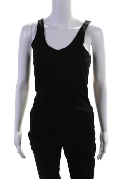 Standard James Perse Women's Scoop Neck Tank Top Black Size 3