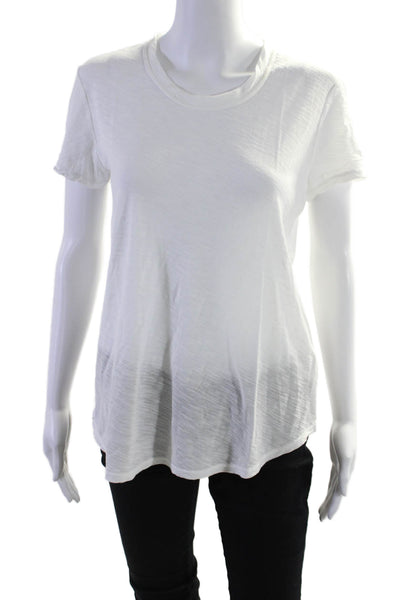 Standard James Perse Women's Round Neck Short Sleeves Basic T-Shirt White Size 3