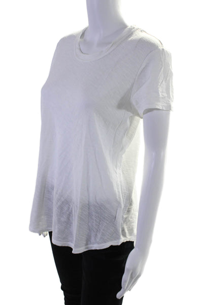 Standard James Perse Women's Round Neck Short Sleeves Basic T-Shirt White Size 3