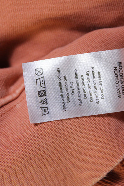 Wax London Womens Organic Cotton Front Pocket Pullover Hoodie Orange Size XL