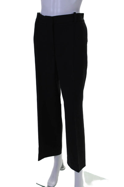 Sezane Womens Pleated Front High Rise Dress Pants Black Wool Size EUR 42