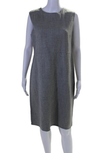 Bergdorf Goodman Womens Button Down Long Sleeves Dress Suit Gray Wool Size 14