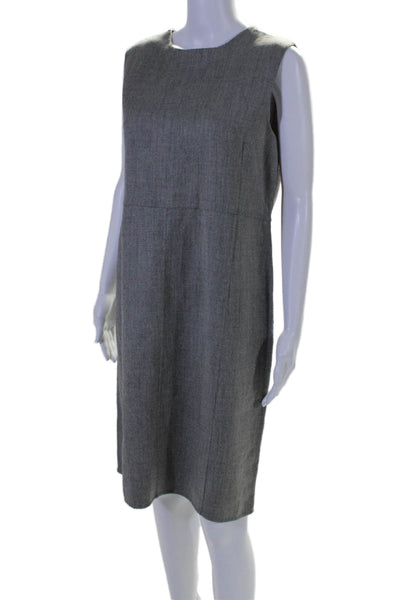 Bergdorf Goodman Womens Button Down Long Sleeves Dress Suit Gray Wool Size 14