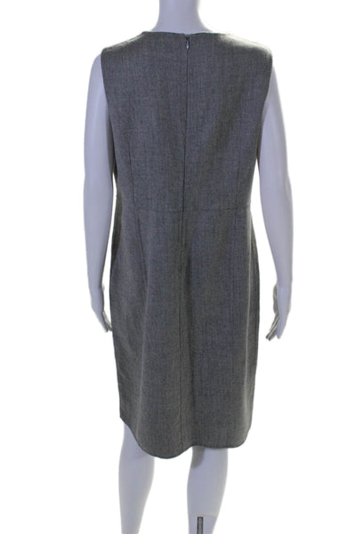 Bergdorf Goodman Womens Button Down Long Sleeves Dress Suit Gray Wool Size 14