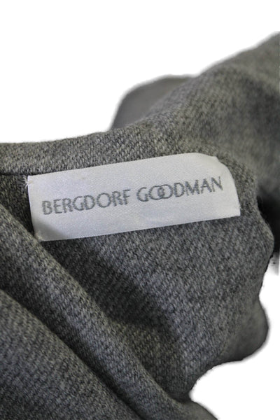 Bergdorf Goodman Womens Button Down Long Sleeves Dress Suit Gray Wool Size 14