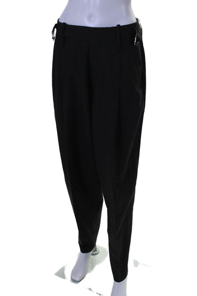 Gucci Womens Pleated Front High Rise Dress Pants Black Wool Size EUR 42