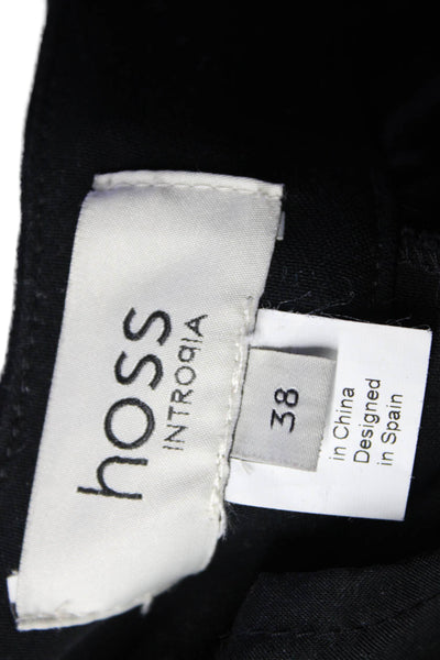 Hoss Intropia Womens High Rise Wide Leg Dress Pant Trousers Black Size EUR 38