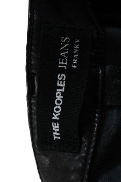 The Kooples Jeans Womens Vegan Leather High-Rise Skinny Pants Black Size 29