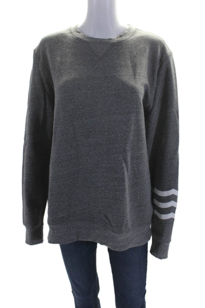 SOL ANGELES Womens Pullover Round Neck Sweatshirt Gray Cotton Size Large