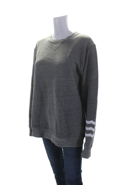 SOL ANGELES Womens Pullover Round Neck Sweatshirt Gray Cotton Size Large