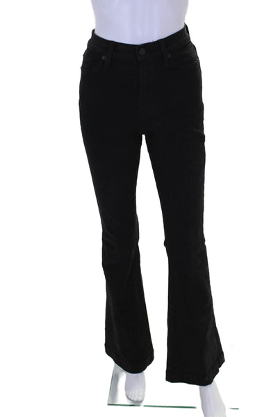 7 For All Mankind Womens High Waist Coated Bootcut Jeans Black Size 25