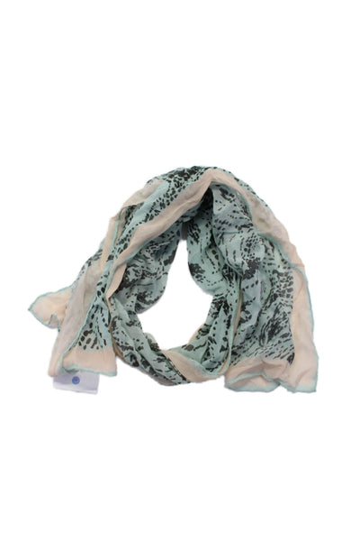 Missoni Womens Silk Light Green Printed Scarf