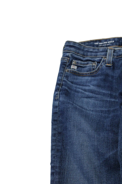AG-ED Denim Womens Cotton Skinny Leg Patched Zipped Closure Jeans Blue Size 23
