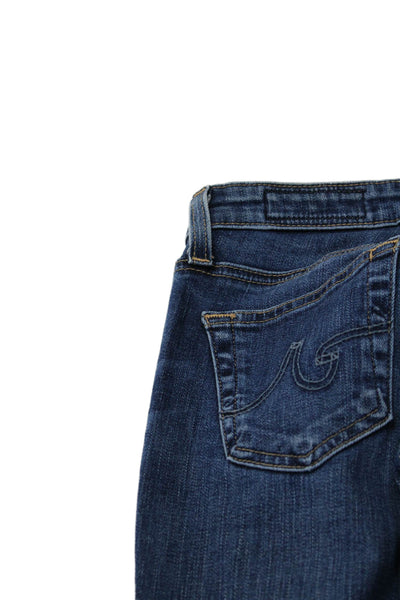 AG-ED Denim Womens Cotton Skinny Leg Patched Zipped Closure Jeans Blue Size 23