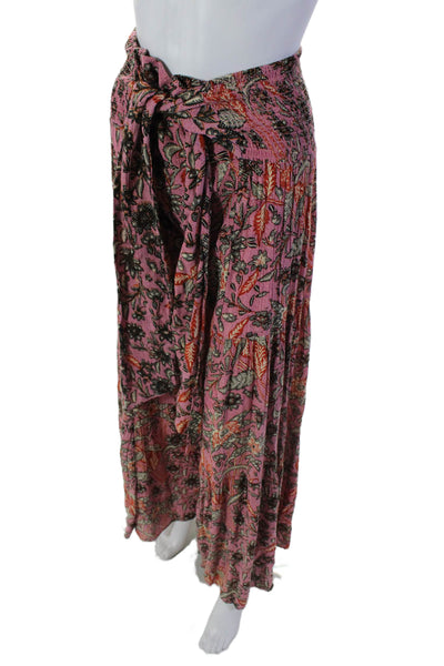 FP One by Free People Womens High Rise Floral Wide Leg pants Pink Size XS