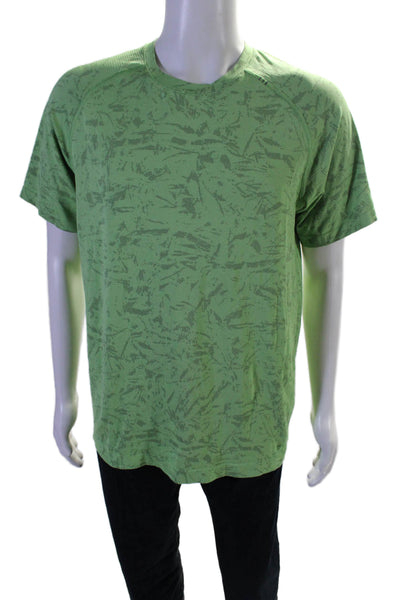 Lululemon Mens Round Neck Short Sleeve Stretch Activewear T-Shirt Green Size M