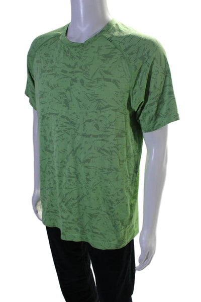 Lululemon Mens Round Neck Short Sleeve Stretch Activewear T-Shirt Green Size M