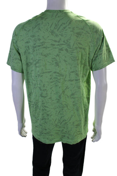 Lululemon Mens Round Neck Short Sleeve Stretch Activewear T-Shirt Green Size M