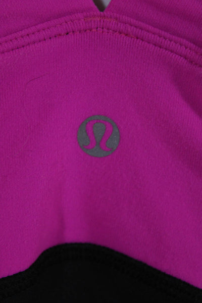 Lululemon Womens V Neck Sleeveless Double Breasted Athletic Rank Top Pink Size L