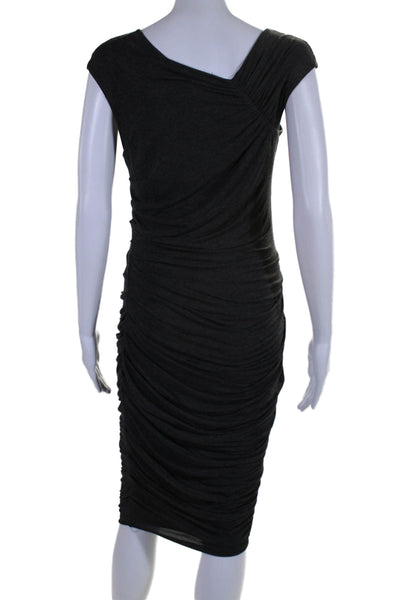 Bailey 44 Women's V-Neck Sleeveless Rouge Bodycon Midi Dress Gray Size S