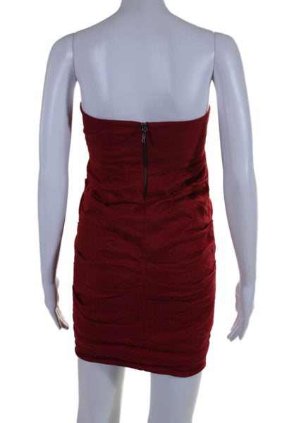 Artelier Nicole Miller Womens Rouge Square Neck Sleeveless Mini Dress Red Size 6