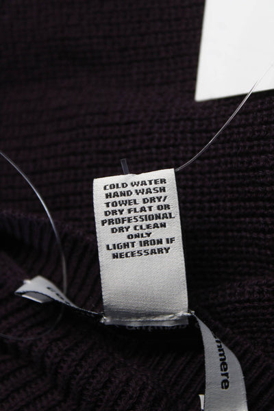Cotton By Autumn Cashmere Womens Long Sleeves Sweater Purple Size Medium