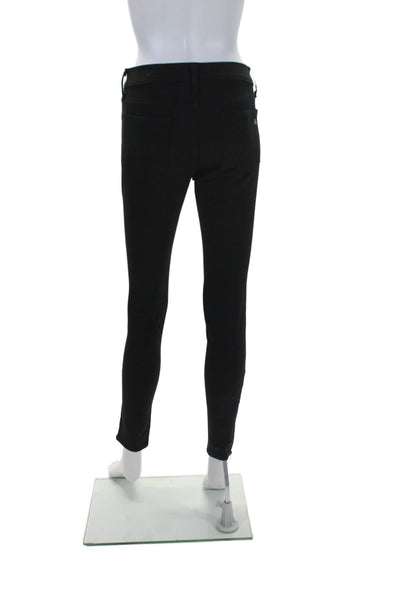 Rag & Bone Jean Womens Mid Rise Skinny Leg Jeans Equestrian Black Cotton Size 26