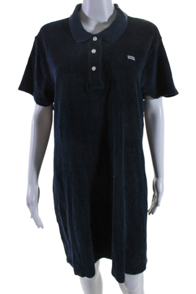 Rowing Blazers Womens Cotton Terry Short Sleeve Polo Shirt Dress Navy Size XL