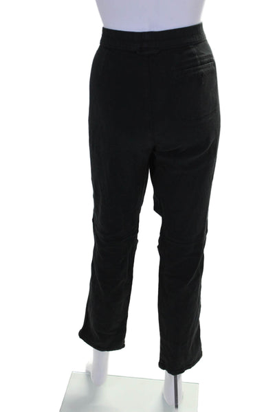 Standard James Perse Womens Cotton Elastic Waist Straight Leg Casual Pants Black