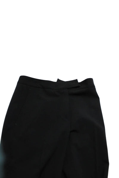 Domenico Vacca Womens Creased Straight Leg Dress Pants Black Wool Size EUR 38