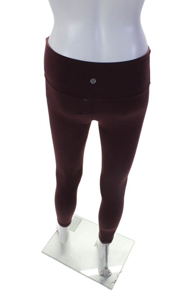 Lululemon Women's High Waist Full Length Athletic Leggings Burgundy Size 2