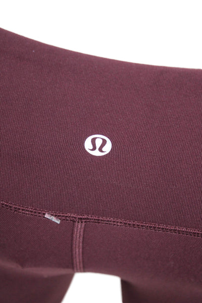 Lululemon Women's High Waist Full Length Athletic Leggings Burgundy Size 2