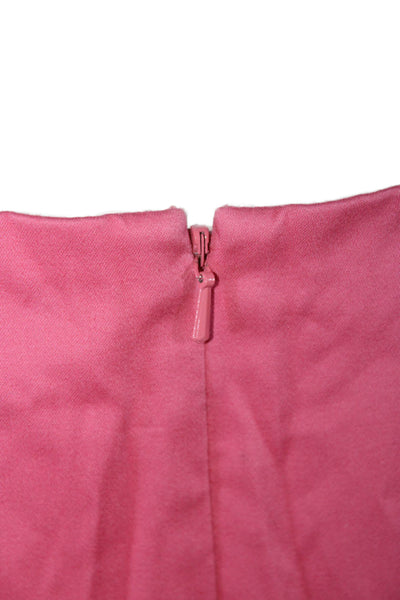 Brooks Brothers Womens Back Zip Sleeveless Scoop Neck Shift Dress Pink Size 12