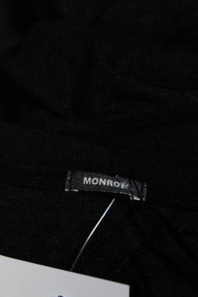Monrow Womens Sleeveless Knitted Round Neck Basic Tank Top Black Size S