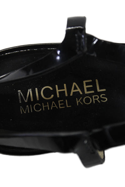 Michael Michael Kors Womens Black Embellished Wedge Heels Sandals Shoes Size 7M